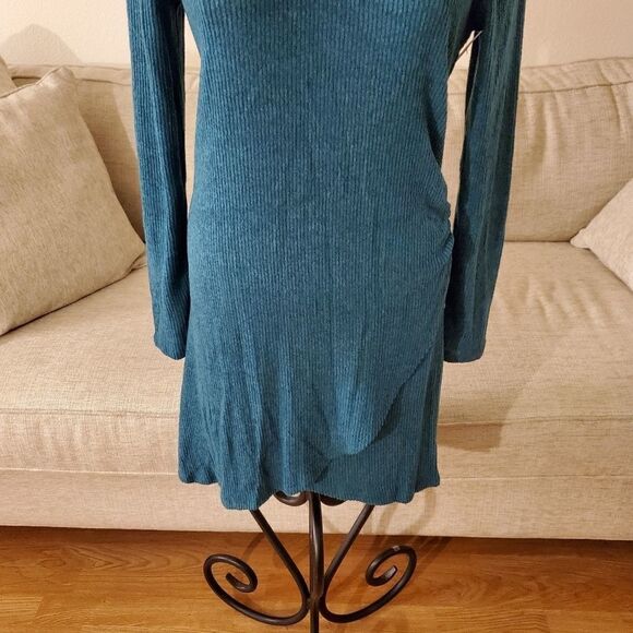 Good Luck Gem Side Wrap Solid Knit Dress sz Small - Picture 4 of 11